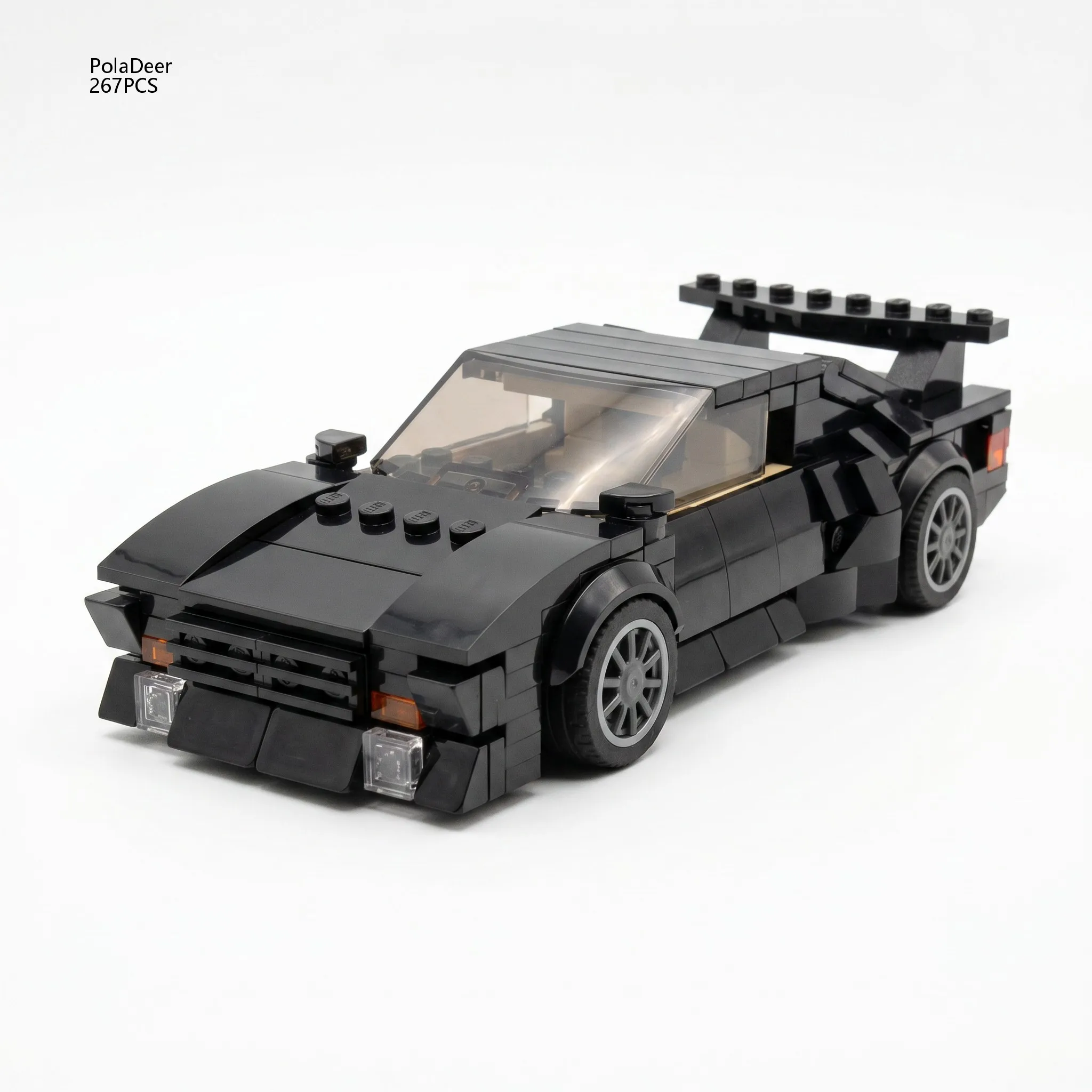 PolaDeer 267-teiliges Passion Series MOC 1986 De Tomaso Pantera Sportwagen GT5S Bausteine Spielzeug Kindergeburtstagsgeschenk – Detail 3