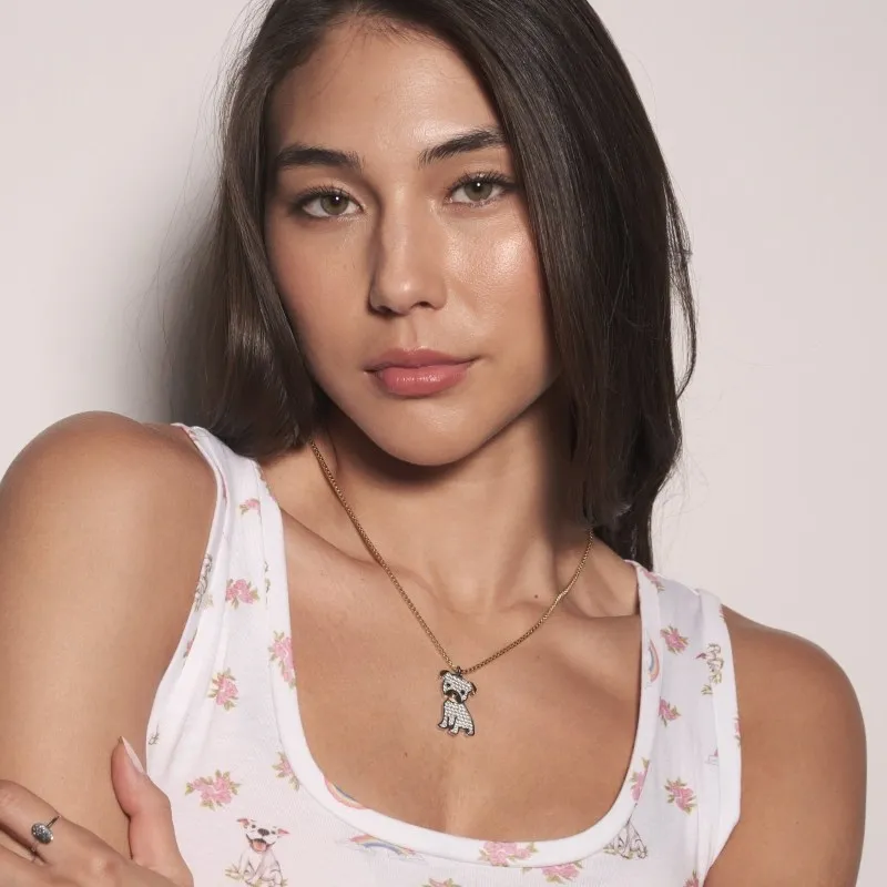 Newly Arrived Jewelry Gold Color Full Inlay Zircon Smalldog Necklace UNISEX Pet Enthusiasts Can Choose From Multiple Necklaces