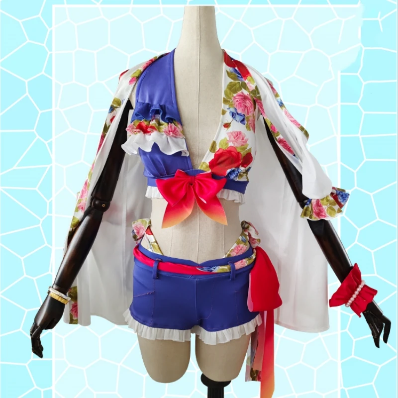 Anime Lovelive Maki Nishikino Cosplay Women Lovely Swimsuit Costume Role Play Clothing Summer Beach Swimwear Singing Suit
