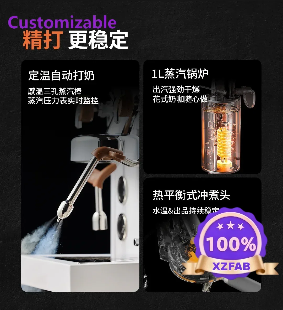 Factory Direct 2026 Small semi-automatic household Italian commercial coffee machine for milking