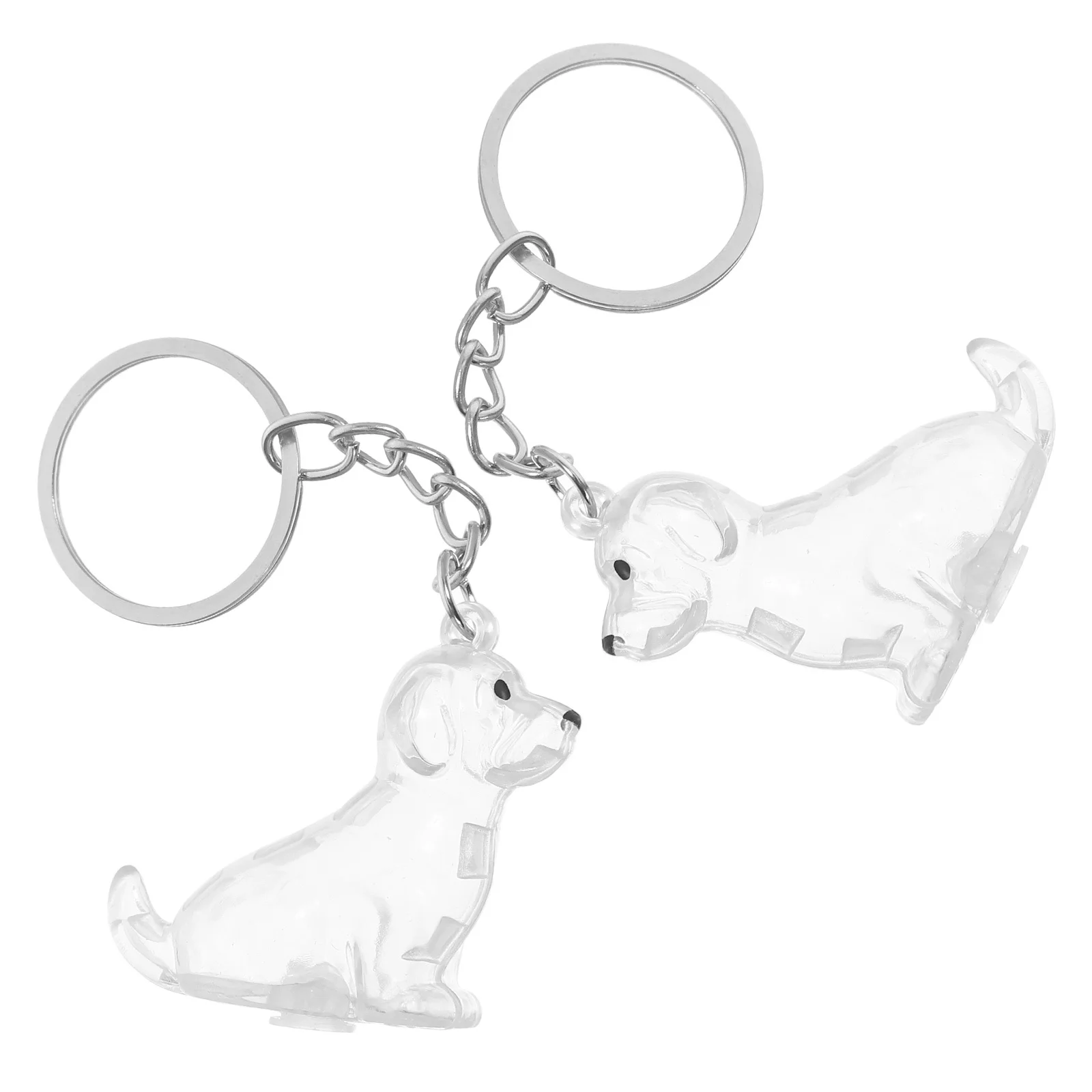 2 قطعة شعر الكلب تذكار المفاتيح صندوق تخزين شفاف المحمولة مجمع شعر الحيوانات الأليفة قلادة الهدايا التذكارية صندوق تخزين الحيوانات الأليفة