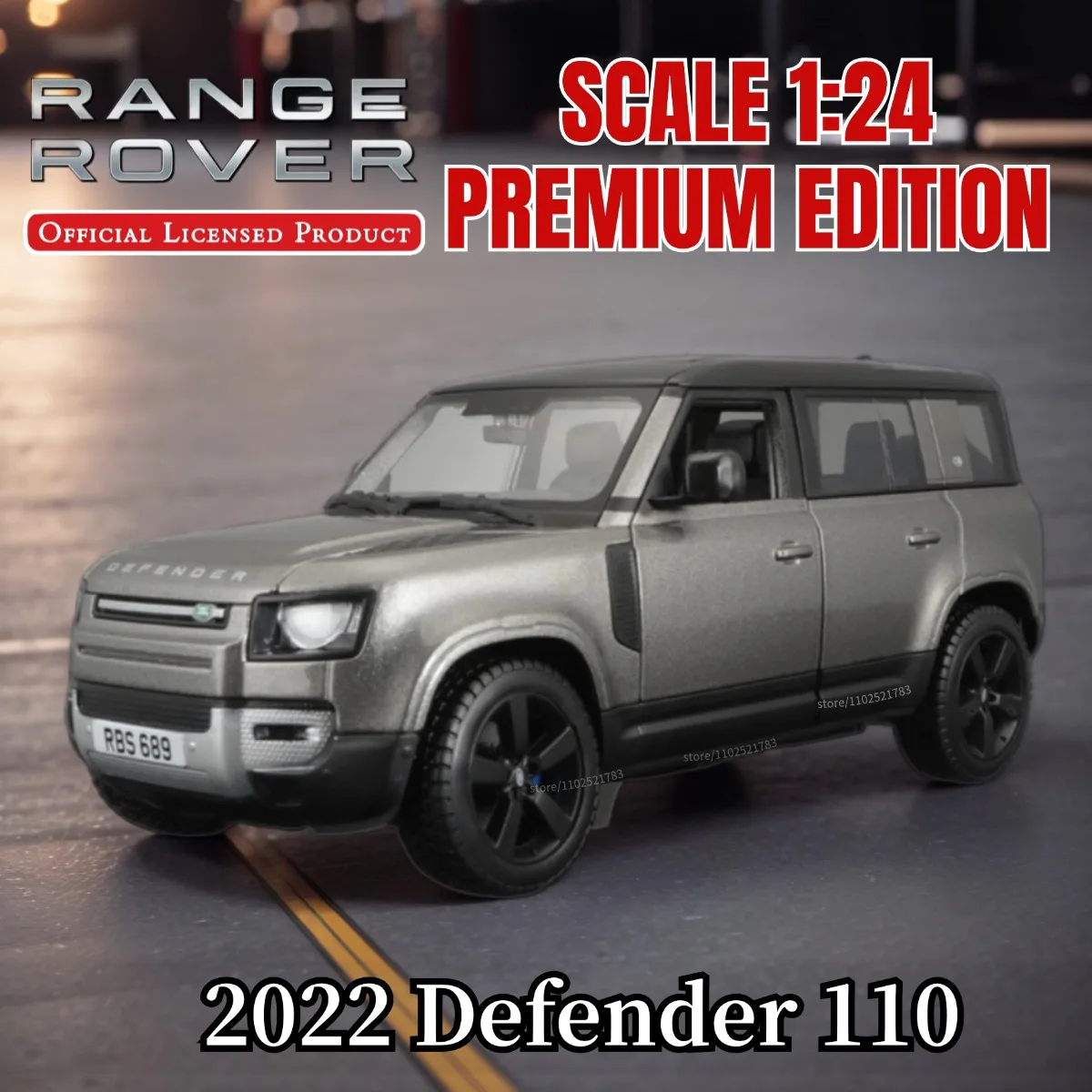 Bburago 1:24 Range Rover 2022 Defender 110 Replica Authnetic Car Model Scale Miniature Toy - Perfect Gift for Ferrari Enthusiast