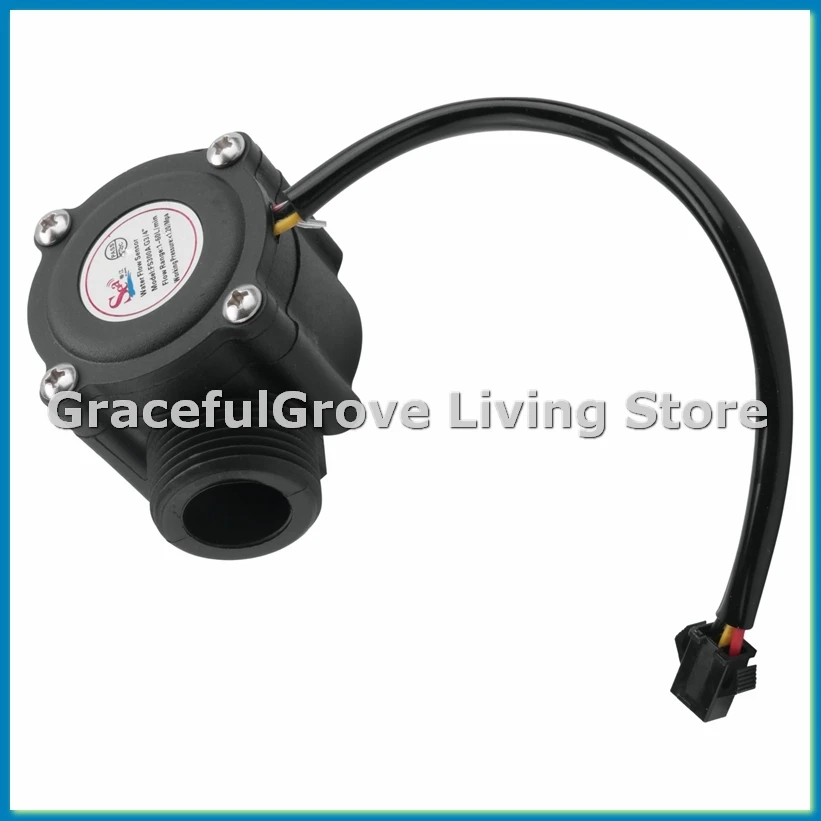 1-60L/Min DC 5-24V Hall Effect Water Flow Sensor Counter Meter FS300A-A27I