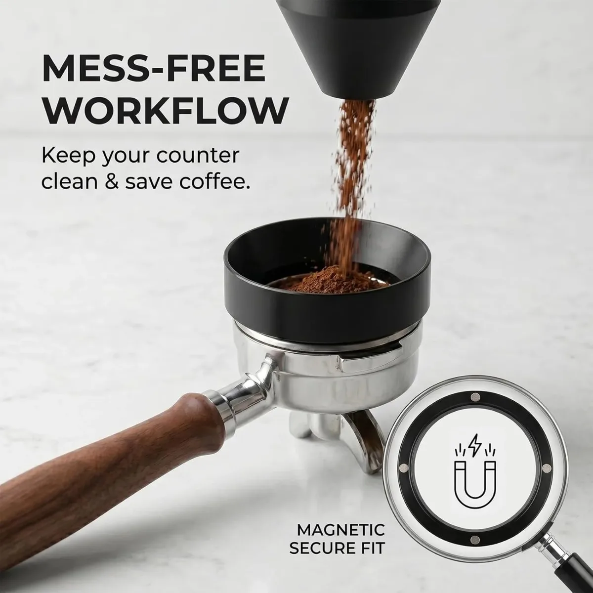 51mm Espresso Tamper Set WDT Tool Coffee Distributor Puck Screen Dosing Funnel Barista Kit for Home Espresso Machine Portafilter