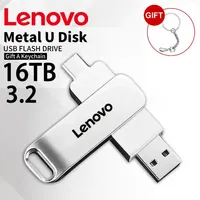 Lenovo 16TB 3.0 USB flash drive waterproof Type-C USB metal high-speed pen drive 2TB 512GB suitable for computer storage devices