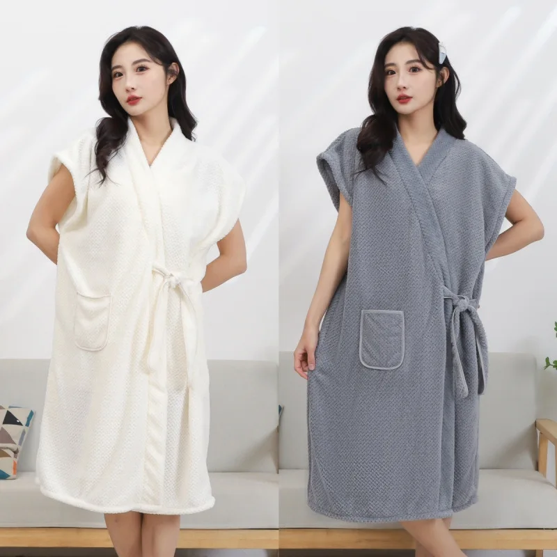 

Bath Towel, Bath Skirt, Bathrobe, Absorbent, Quick-drying and Thickening, Soft Couple's Nightgown, Bathing and Wearing At Home