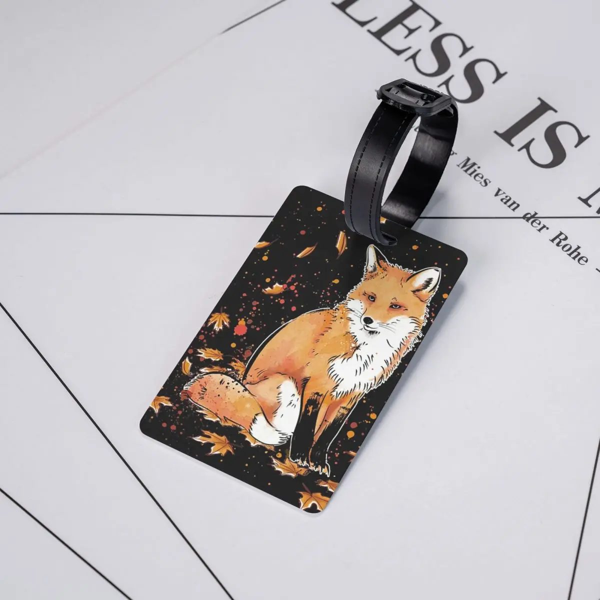 Fox In The Snow علامات الأمتعة الكلاسيكية ملحقات حقيبة السفر موضة الأمتعة الصعود علامة التسمية حامل معرف اسم العنوان