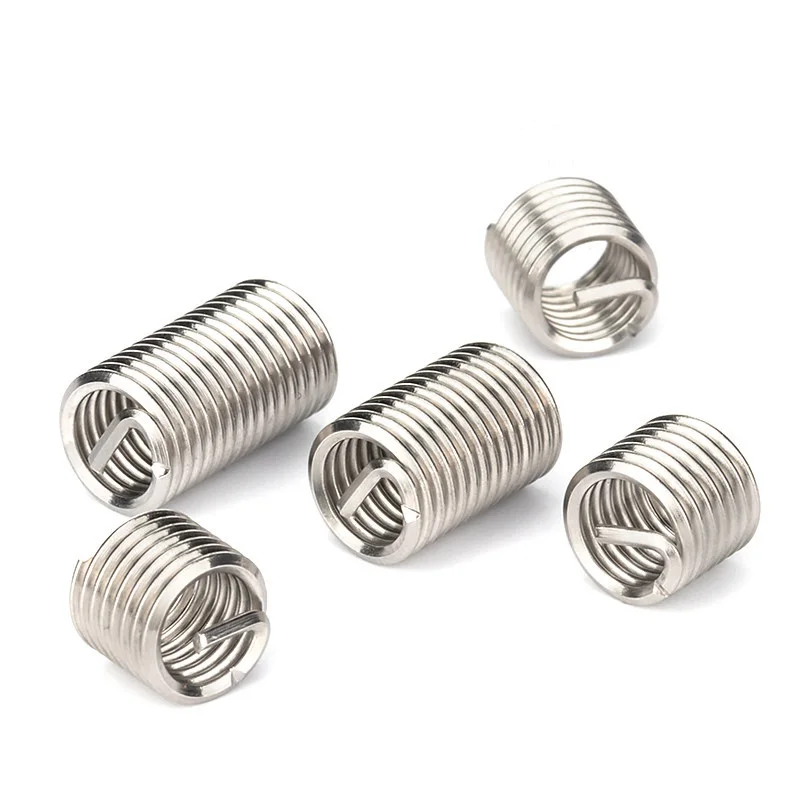 1~50Pcs 304 Stainless Steel 1D-3D Screw Bushing Helicoil Wire Thread Repair Inserts M1.6M2M2.5M3M4M5M6~M24 Hardware Repair Tool