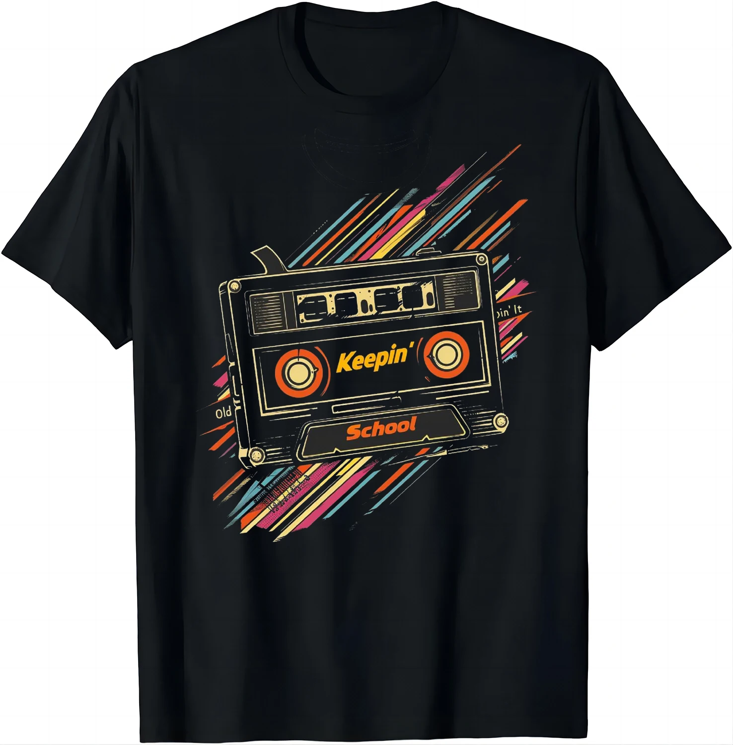 Old School Hip Hop 80s 90s Vintage Mixtape Cassette Tape T-Shirt  Y2k Top  Shirts for Women  Camisetas