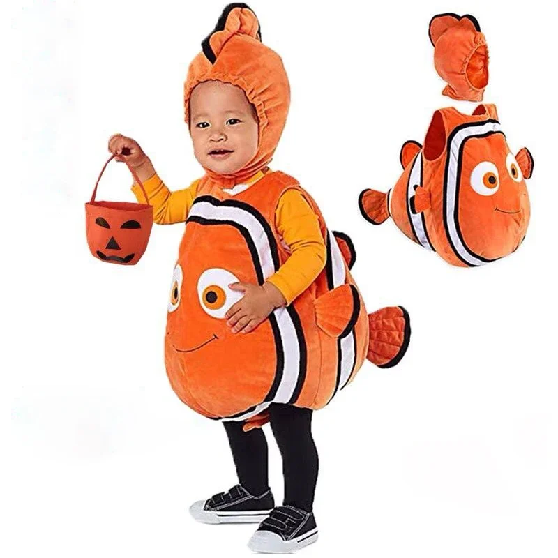 Baby Kids Fish Clownfish Nemo Cosplay From Pixar Animated Film Finding Nemo Christmas Cosplay Costume Halloween Costume for Kids