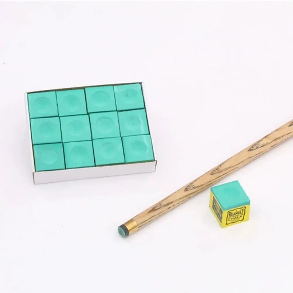 1Pc Stecca da biliardo Punta Stecca Gesso antiscivolo Blu/Verde Gessetti da biliardo Carbonatato di calcio Sport indoor Snooker Accessorio Stecca da biliardo