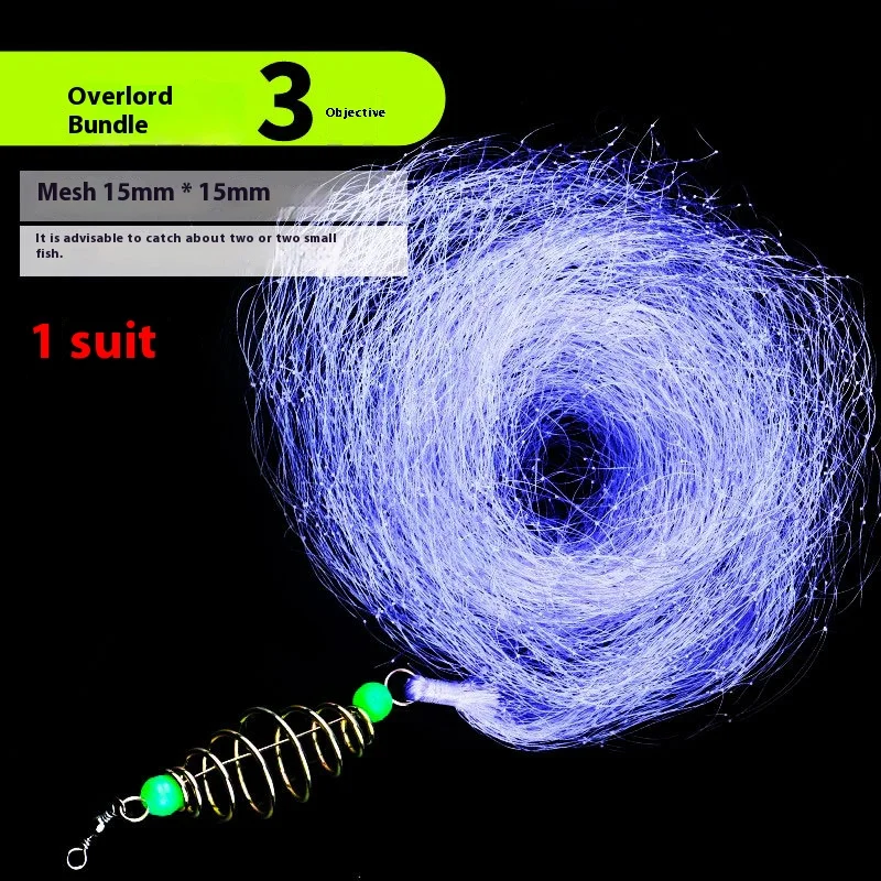 10Pcs Fischernetz Falle Mesh Leuchtende Perle Netting Meer Fisch Net Tackle Design Kupfer Shoal Cast Gill Feeder Fischernetz falle – Detail 7