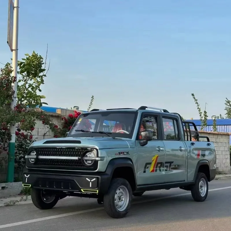 Long-distance lithium battery new energy electric pickup, with air conditioning, large capacity, used to transport agricultural
