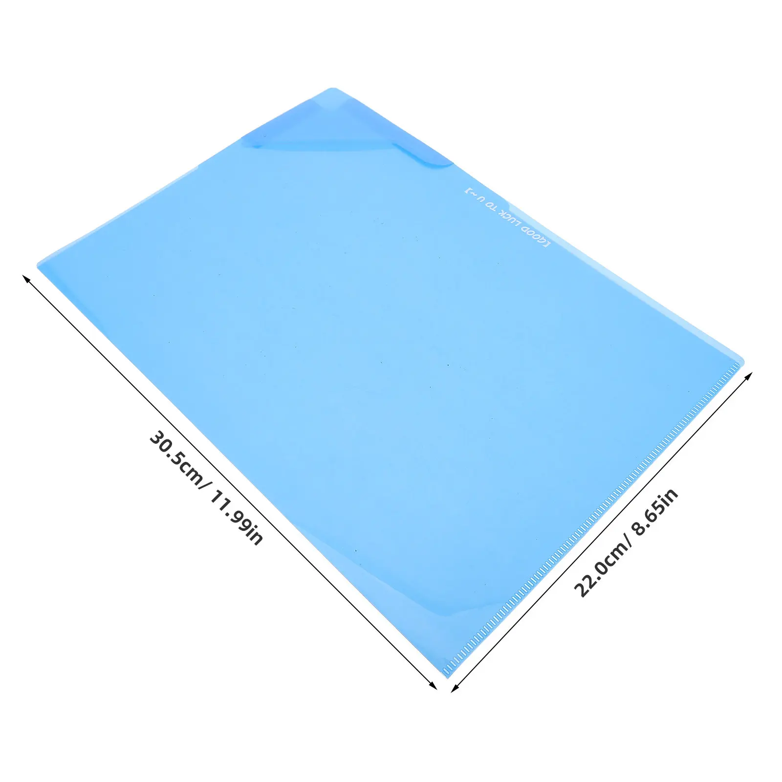 24Pcs Office Document Folders A4 Blue Plastic L Shaped Waterproof File Folder Organizer Presentation Report Holder