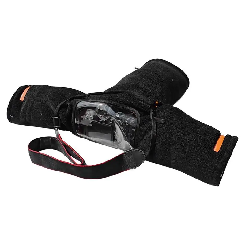 غطاء حراري للكاميرا، غطاء كاميرا للطقس البارد، غطاء معطف دافئ للكاميرا الكهربائية، واقي كاميرا شتوي مقاوم للبرودة