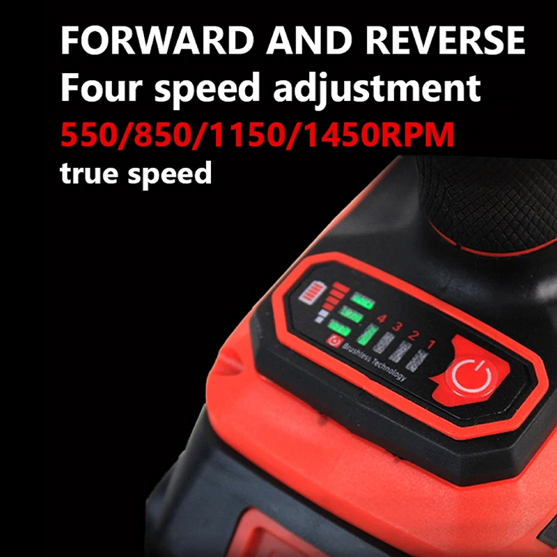 Imagem -05 - Cordless Bateria de Lítio Recarregável Elétrica Deusa Brushless Impact Driver 500nm 20v Motor Chave Chave de Fenda Pow