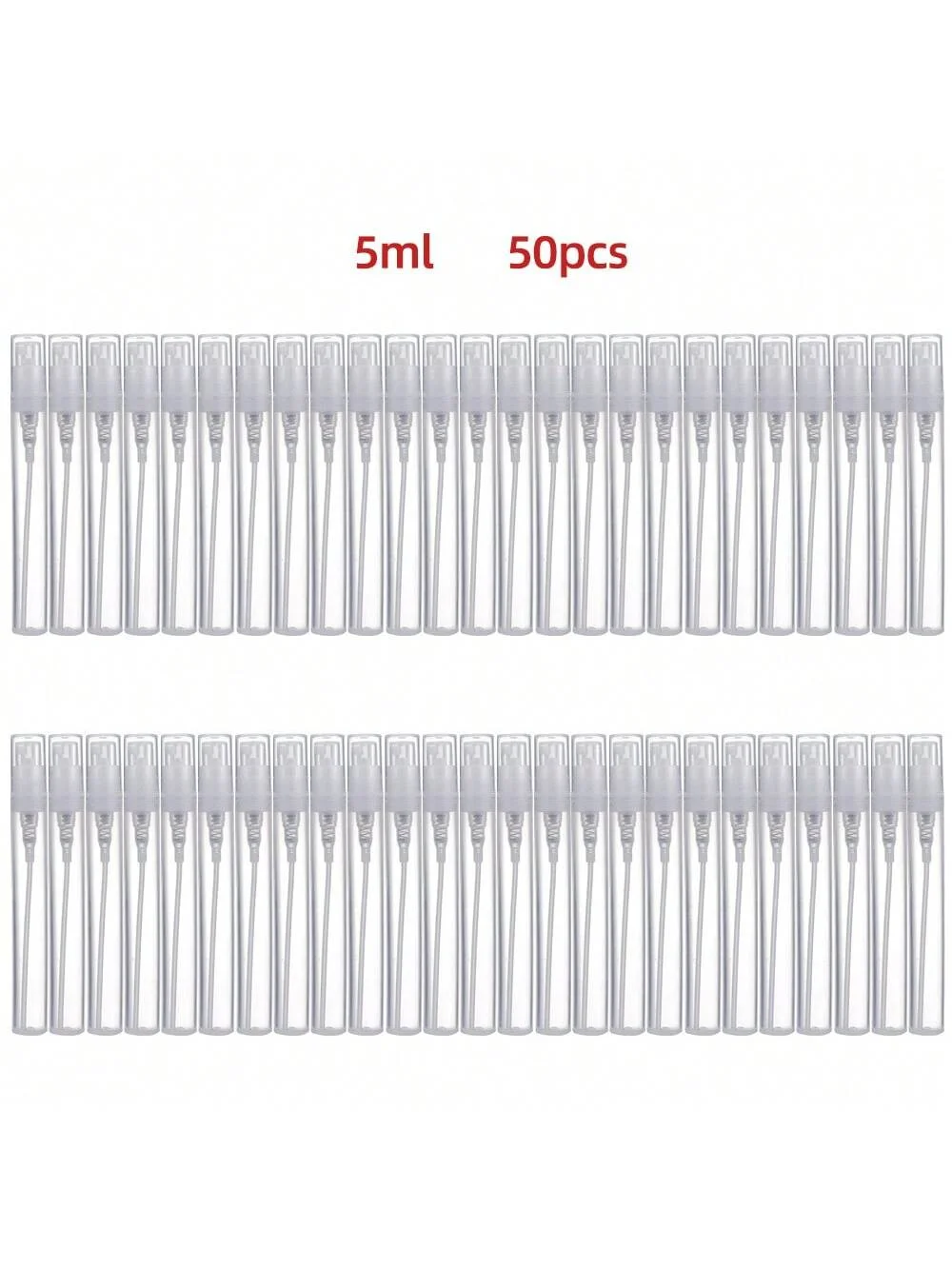 50/100 Stück 2ml 3ml 5ml Plastik-Schnappverschlussflasche Auslaufsichere Mini-Parfümflasche Leichte Tragbare Feuchtigkeitsspendende Sprühflasche – Detail 5