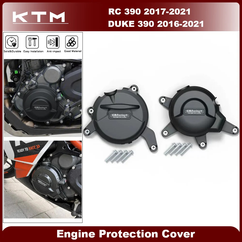

GB Racing Engine Cover For RC390 RC 390 2017-2021 DUKE390 DUKE 390 2016-2021 Motorcycle Alternator Clutch Protection Cover Parts