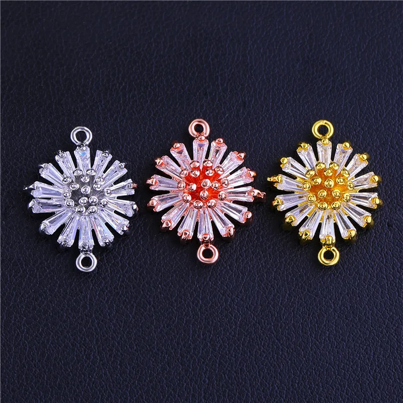 Juya DIY-Schmuckzubehör für Damen, kubischer Zirkonia, Blumenverbinder, Zubehör für Handarbeiten, Charms, Armbänder, Ohrringe, Herstellung – Detail 11