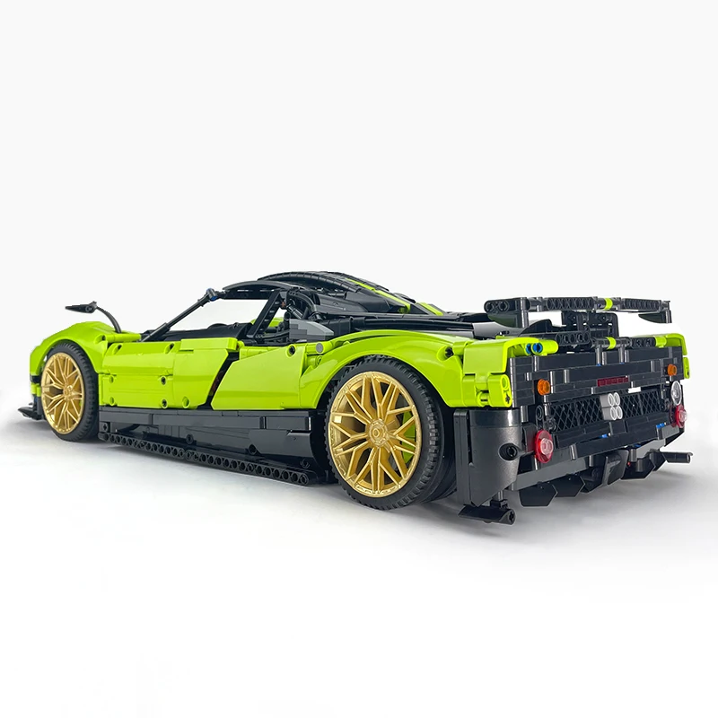 Novo técnico moc-168727 super sprots modelo de carro blocos de construção tijolos diy quebra-cabeça brinquedos montagem crianças aniversário presentes natal