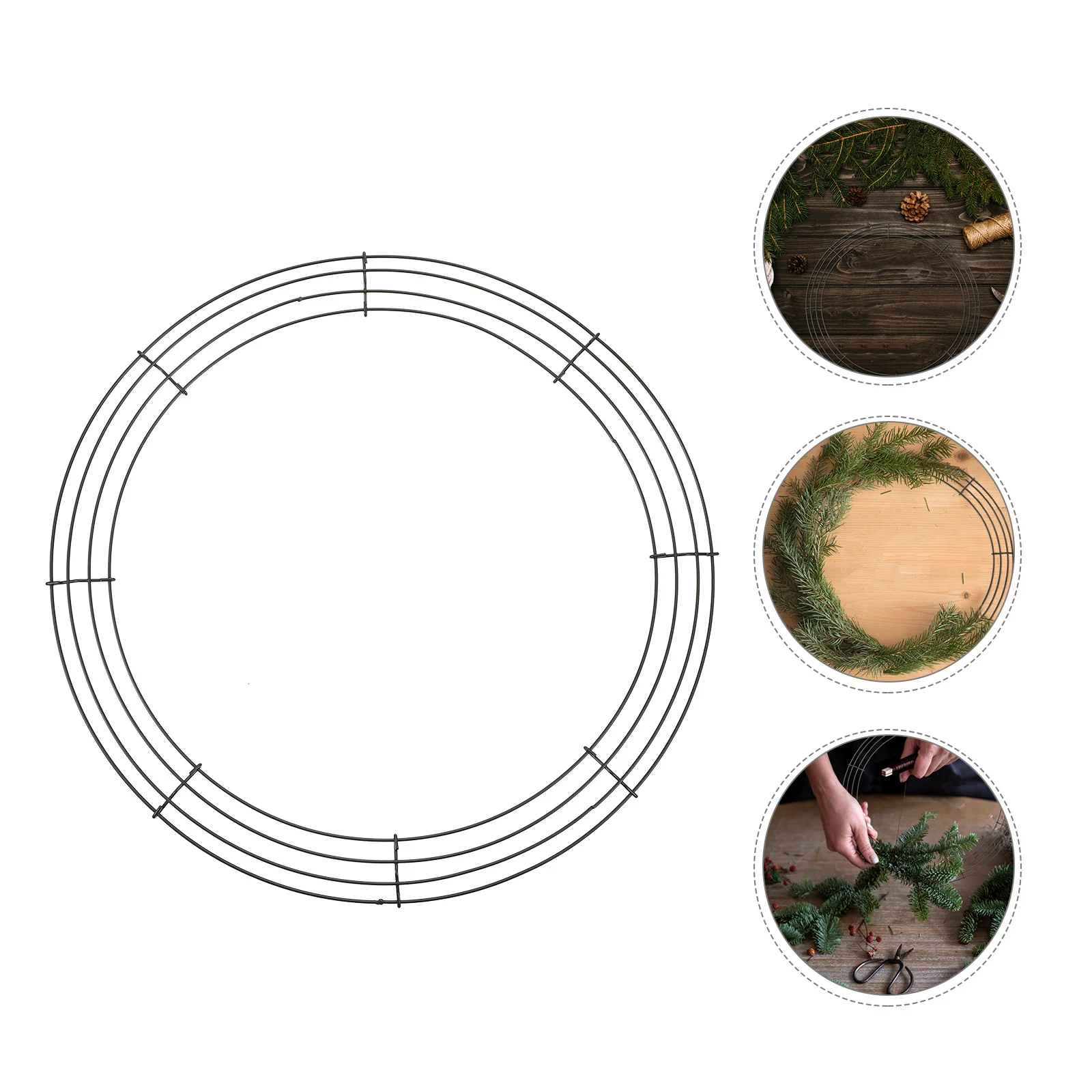 

2Pcs Iron Wreath Frame Metal Floral Garland Making Rings for DIY Xmas Wreaths and Handicrafts Decorations Metal Floral