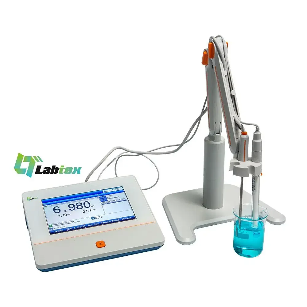 LABTEX Professional Benchtop PH Meter Digital ph temp Meter Big Touch Screen waterproof for Advance Laboratory Food Industry