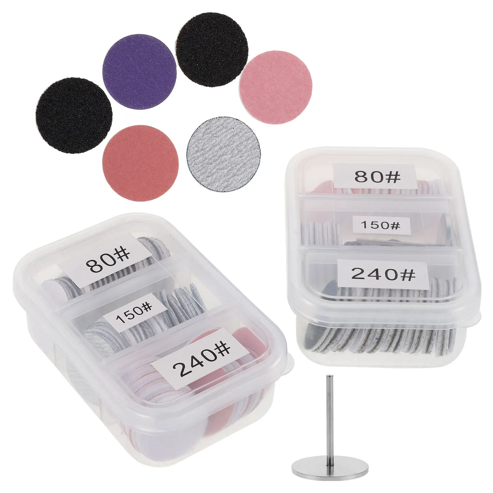 

2Set Professional Nail Drill Sandpaper Discs 25mm Manicure Pedicure Dead Skin Removal Nail Buffing Replacement Pads