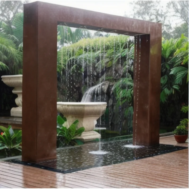 custom.Rain Curtain Feature Fountain Outdoor Fall Fountain Garden