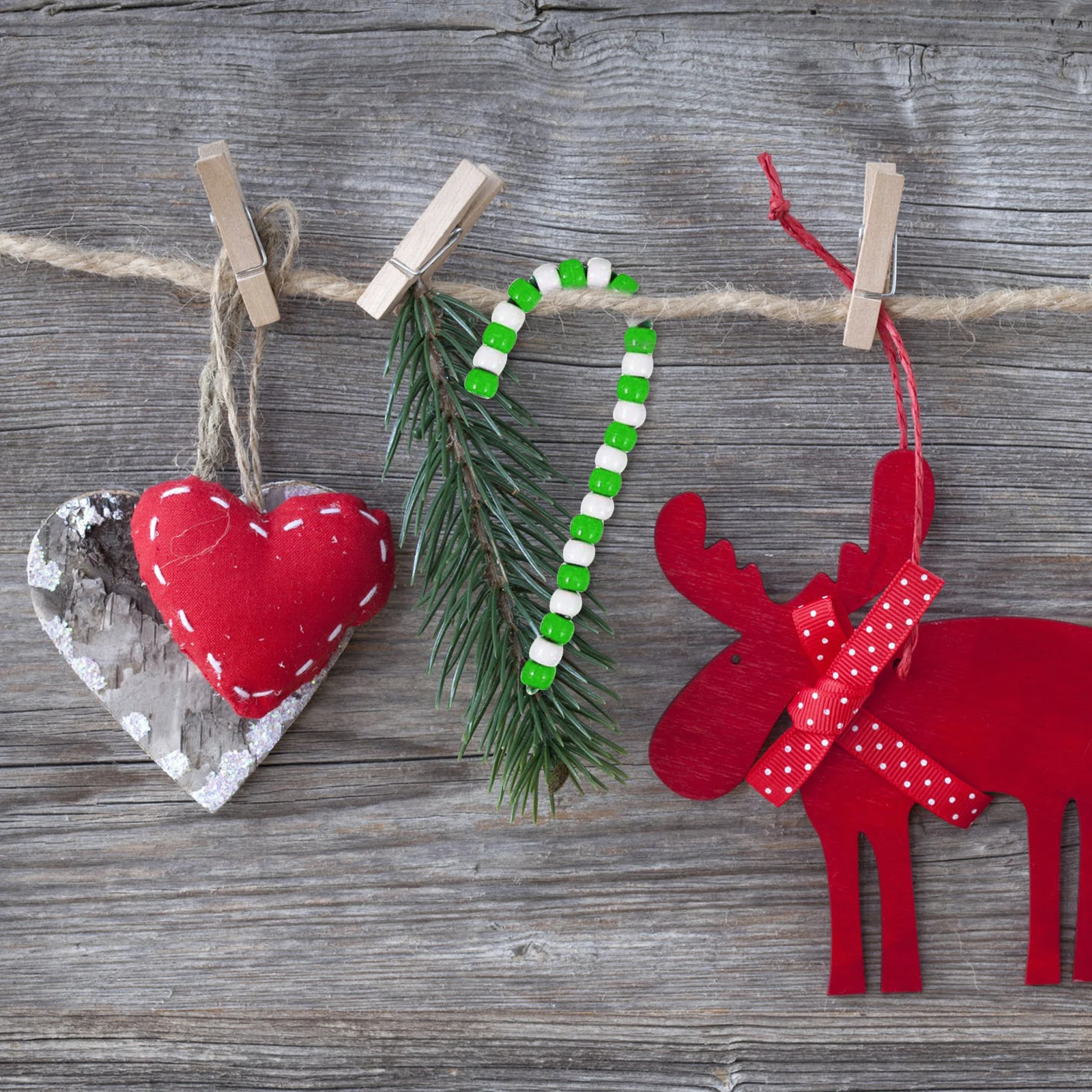 

1250pcs Christmas Beads Necklace Accessories Plastic Jewelry Set Wear Resistant DIY Fade Resistant Crafts Beaded Materials