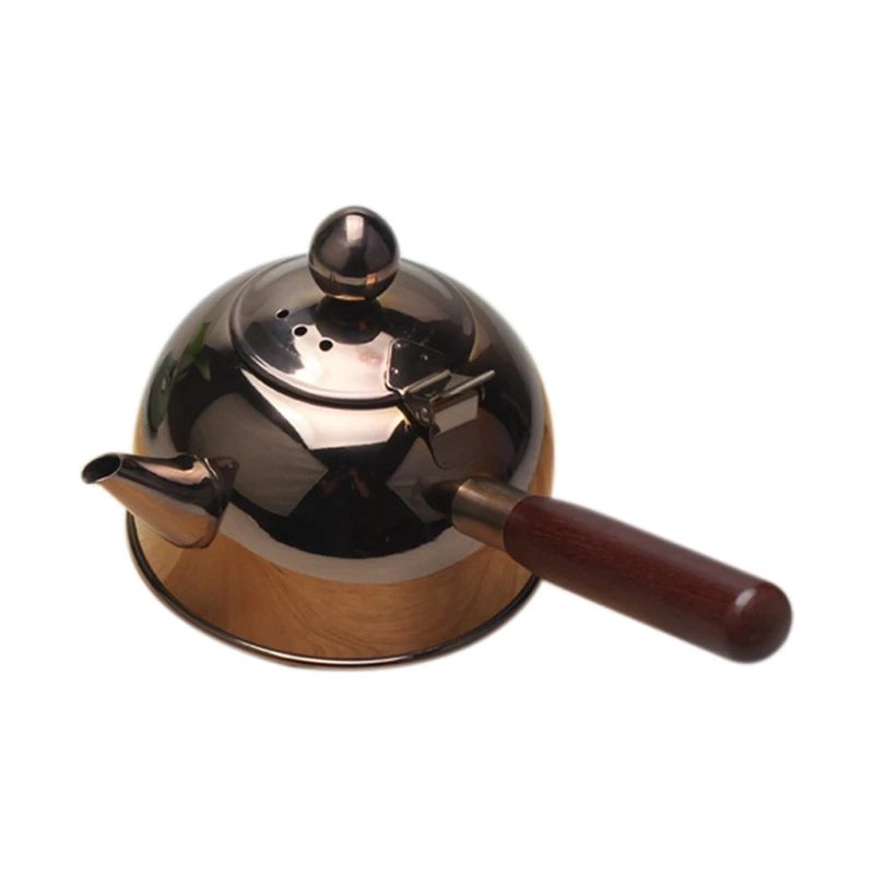 2 Pcs 500Ml Single Handle Water Kettle Induction Turk Samll Coffee Milk Tea Pot 304 Stainless Steel Bronze & Gold