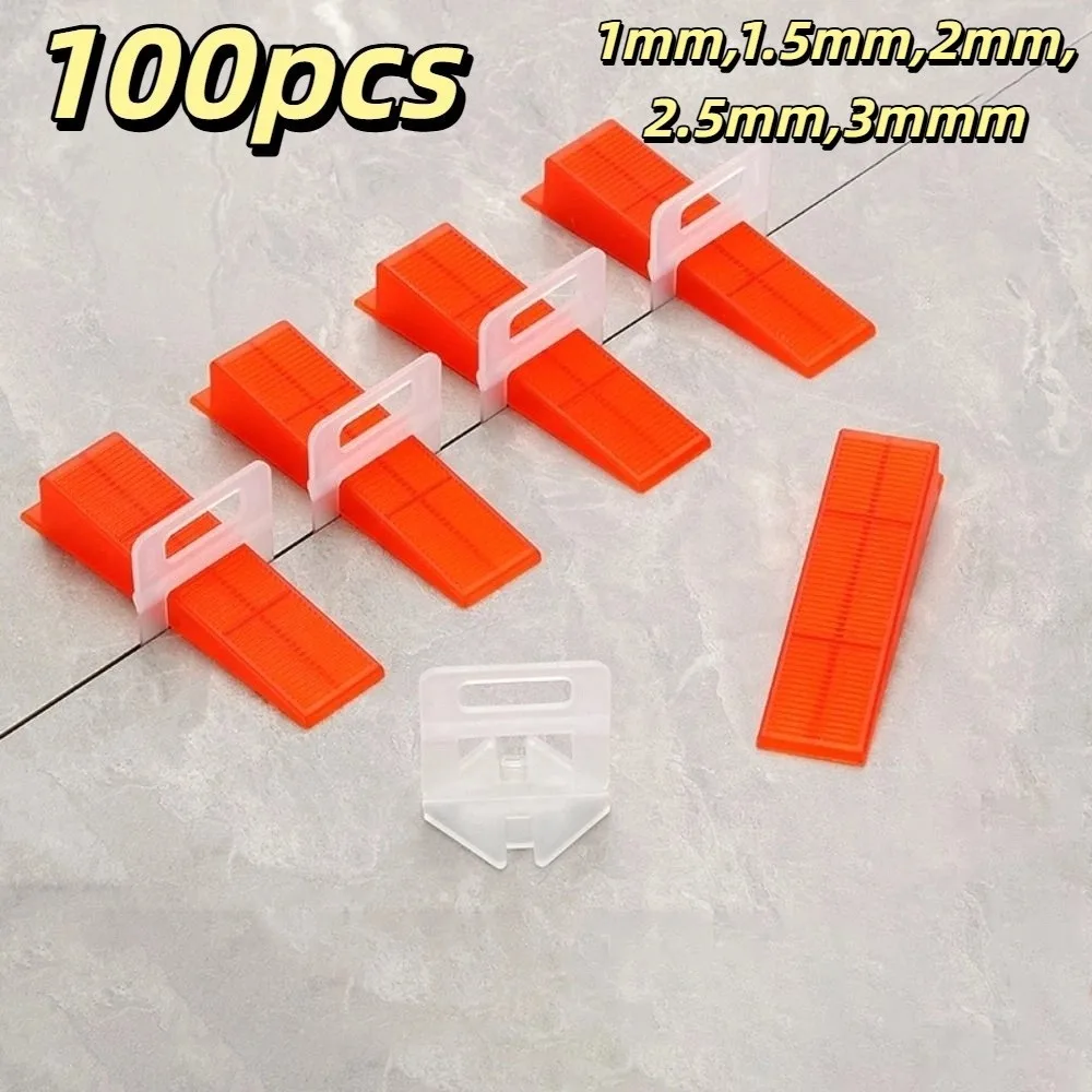 100pcs New Thickened Ceramic Leveler DIY Professional Tile Spacers Clamp Reusable Locator Spacers Construction Tools