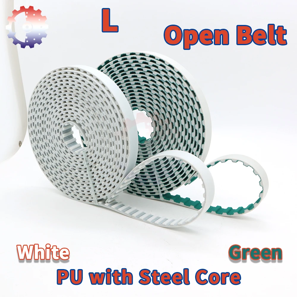 L Open Timing Belt Pitch 9.525mm Belt Width 15mm 20mm 25mm 30mm Belt Polyurethane with Steel Core Belt L Drive Belt L Open Belt