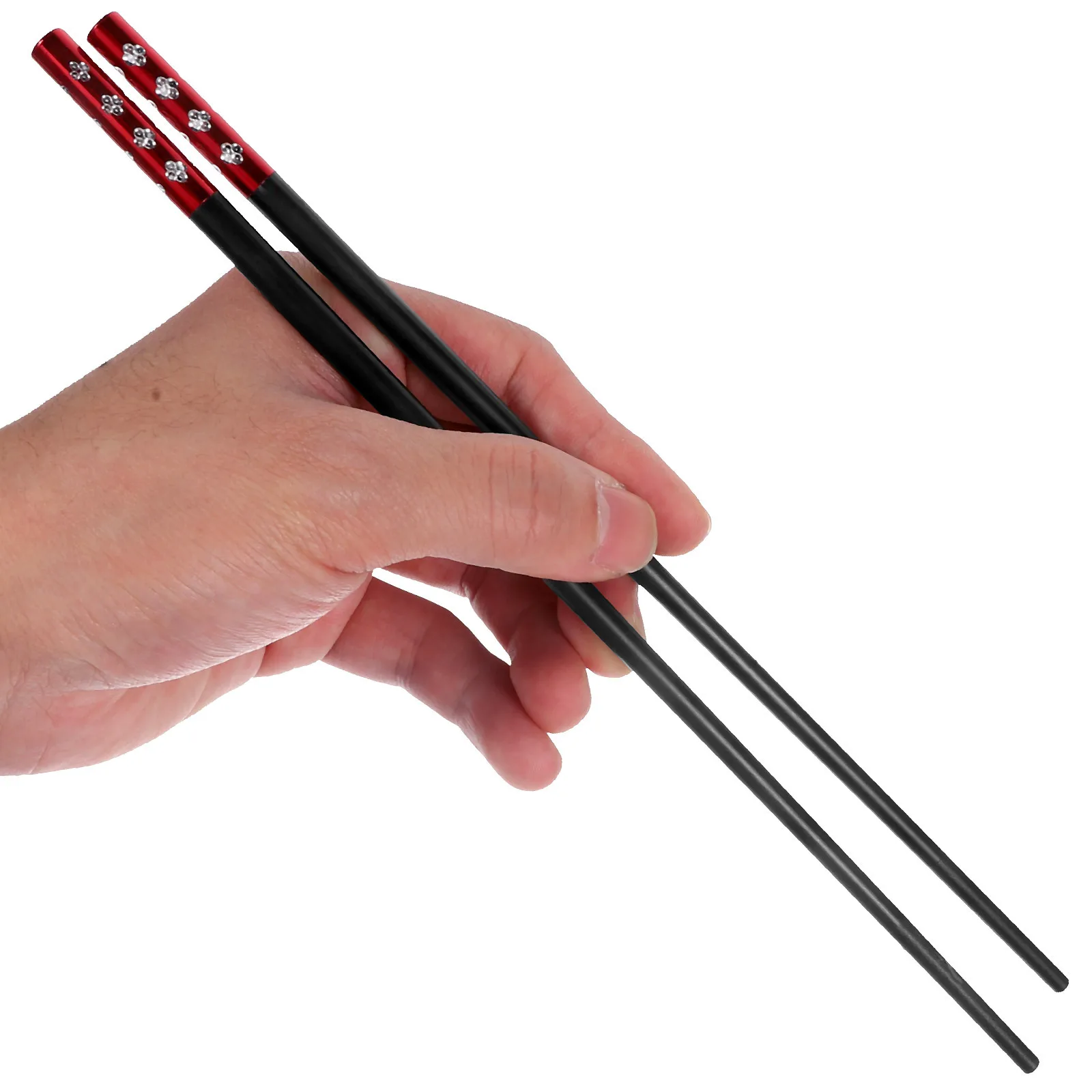 

DEARMAMY 10 Pairs Alloy Chopsticks Chinese Style Non Reusable Dinnerware for Home Use No Deformation Household