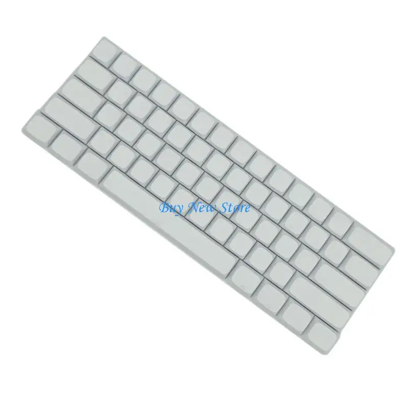 

20CE 61Pcs PBT White Blank Keycaps Mechanical Keyboards XDA for Switches