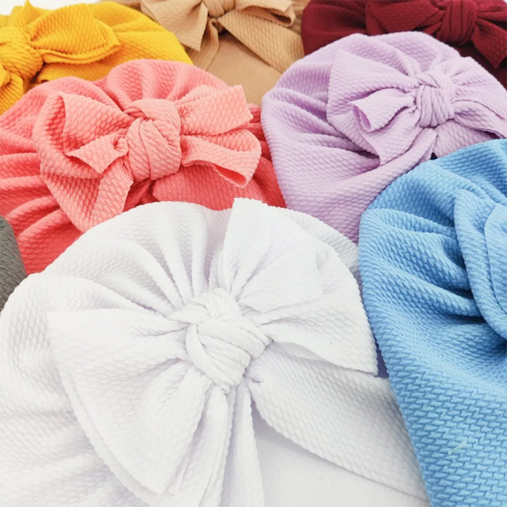 Baby Accessories for Newborn Toddler Kids Baby Girl Boy Turban Cotton Beanie Hat Winter Cap Knot Solid Soft Hospital Caps