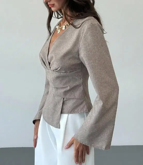 

Women's T-Shirt 2025 Autumn/winter Hot Girl Minimalist Chic New Women's Fashion Casual Hoodie Long Sleeve Shirt Top Women's Wear