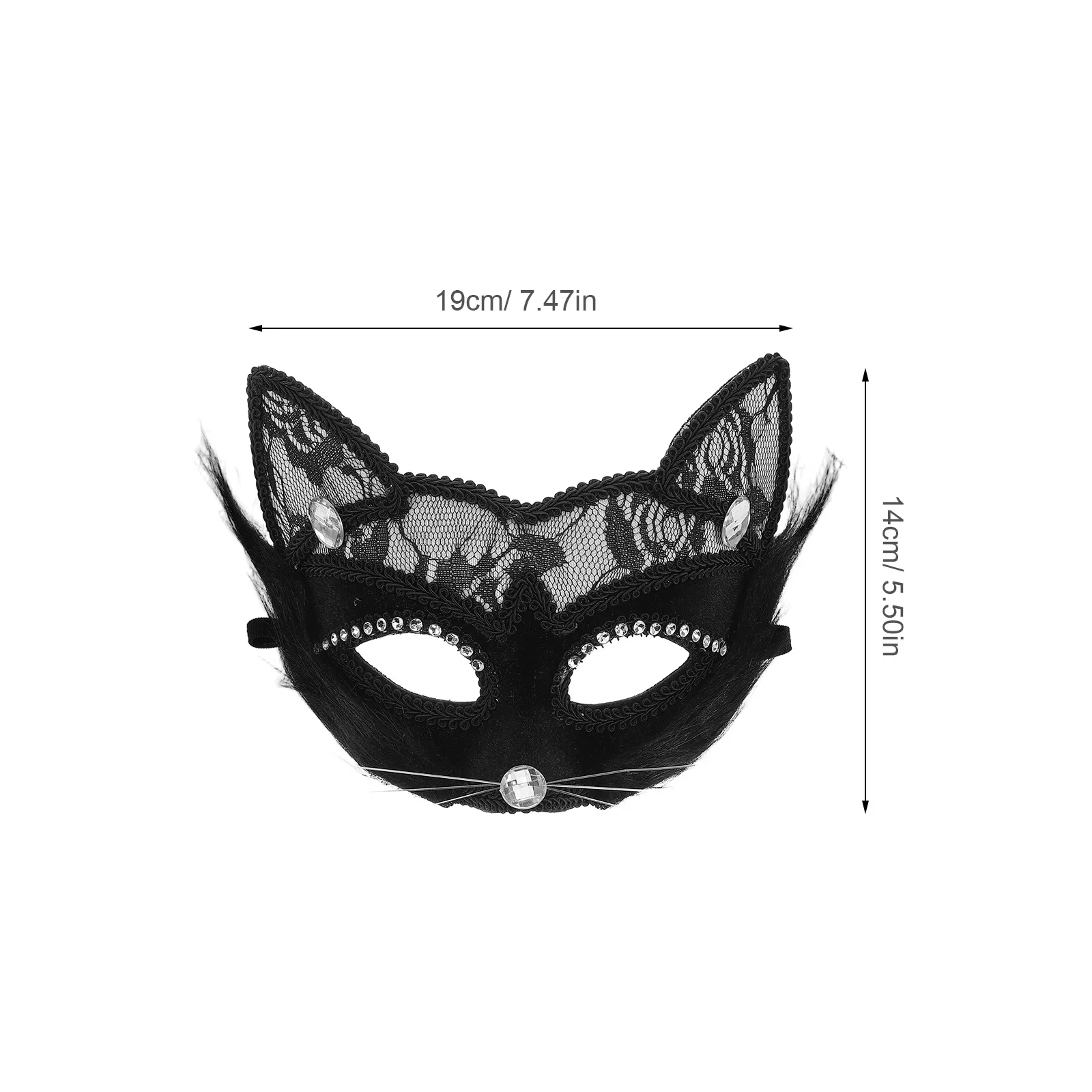 Máscara de gato de encaje negro para hombres y mujeres, mascarada, disfraz de Halloween, máscara facial para fiesta, accesorios para festivales, máscaras de disfraz para adultos