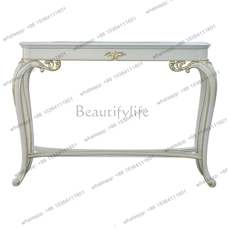 European entrance table neoclassical carved foyer cabinet back few