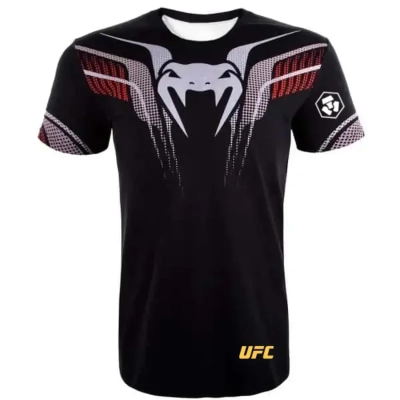 

3D printed summer men's T-shirt, outdoor boxing, MMA training competition, wrestling, breathable and quick-drying short sleeve