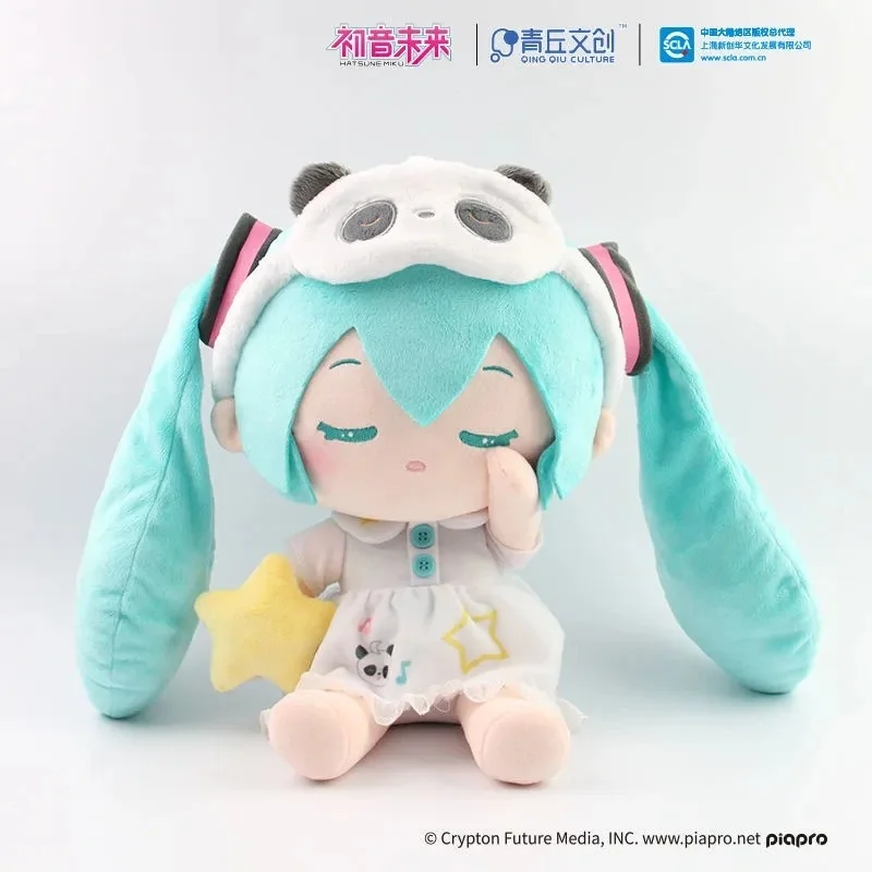 2024 neue echte Vocaloid Hatsune Miku 2d süße Schlafpuppe Panda Kopfhörertasche Kawaii zweidimensionale Mädchen Geburtstagsgeschenk