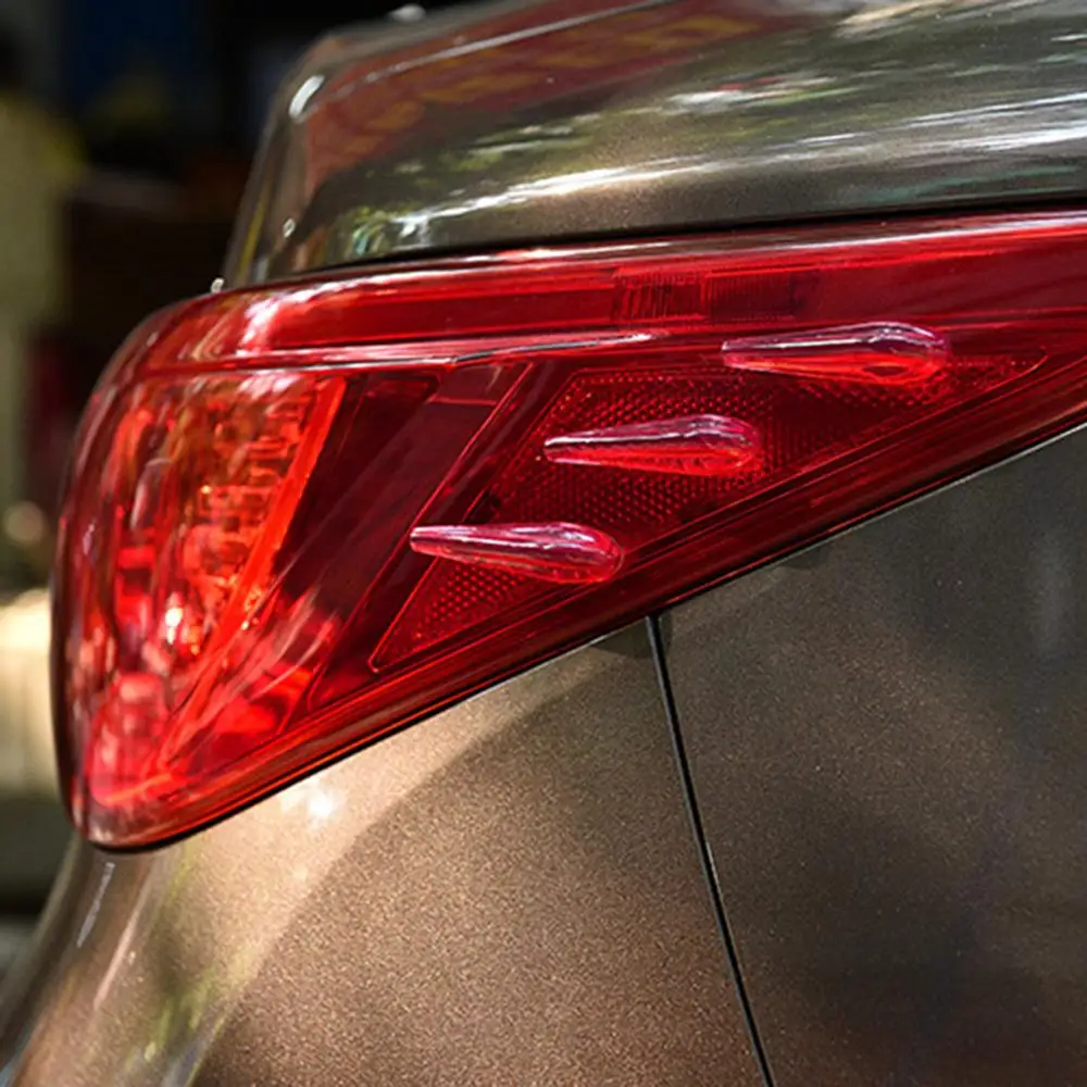 6 Piece/Set Car Tail Light Sticker Airflow Sticker Anti Collision Car Spoiler Acrylic Bumper Decor Strip Car-styling