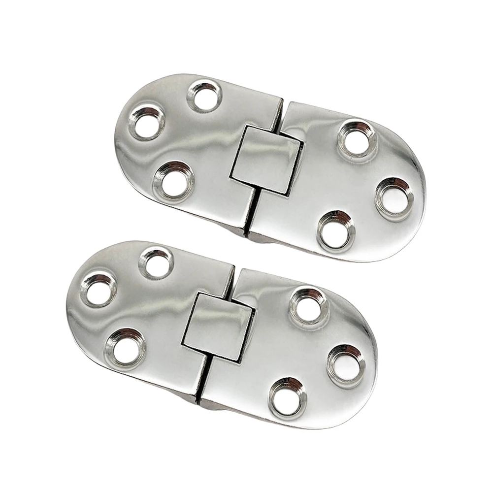 316 Stainless Steel Folding Hinge 66x30mm Oval Cast Design Rust Proof For Boat Yacht Marine Hardware Kayaking Canoeing Rafting