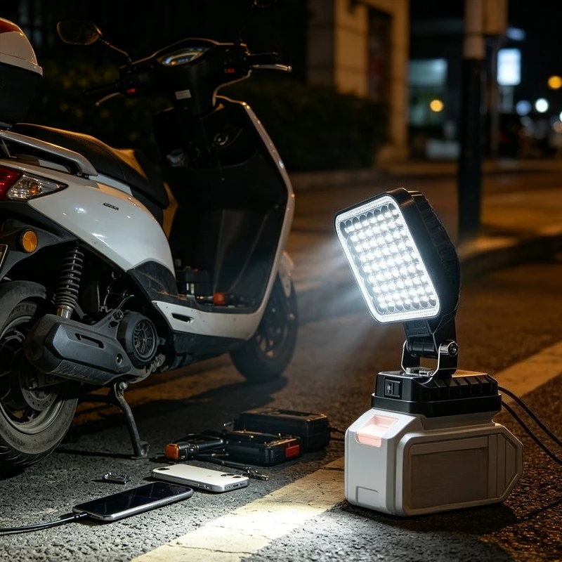 For Makita 18V Li-ion Battery 4 Inch Cordless LED Light Emergency Outdoor Flashlight with USB&Type-C Charging Port Flood Lights