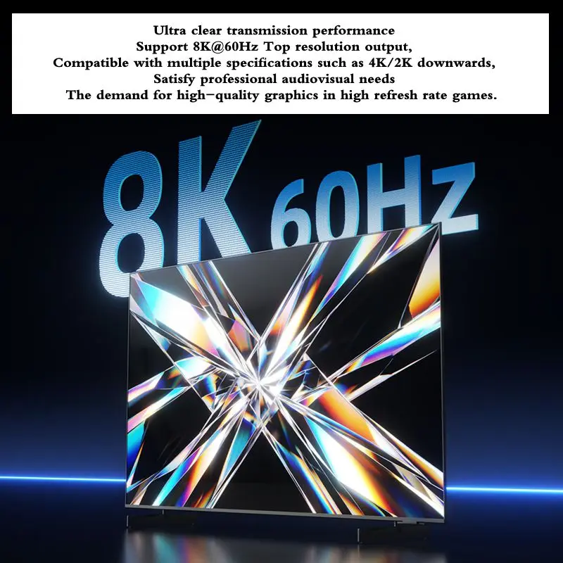 Type-C to DP Conversion 8K@60Hz Spring Data Cable 16K Ultra High Definition Transmission For Audio and Video Synchronization