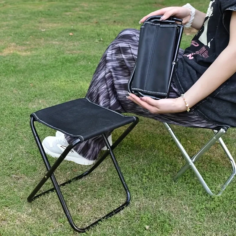 Camping Hiking Folding Chair Portable Mini Stool Camping Chair Beach Folding Chair Aluminum Alloy Light Chair Camping Equipment