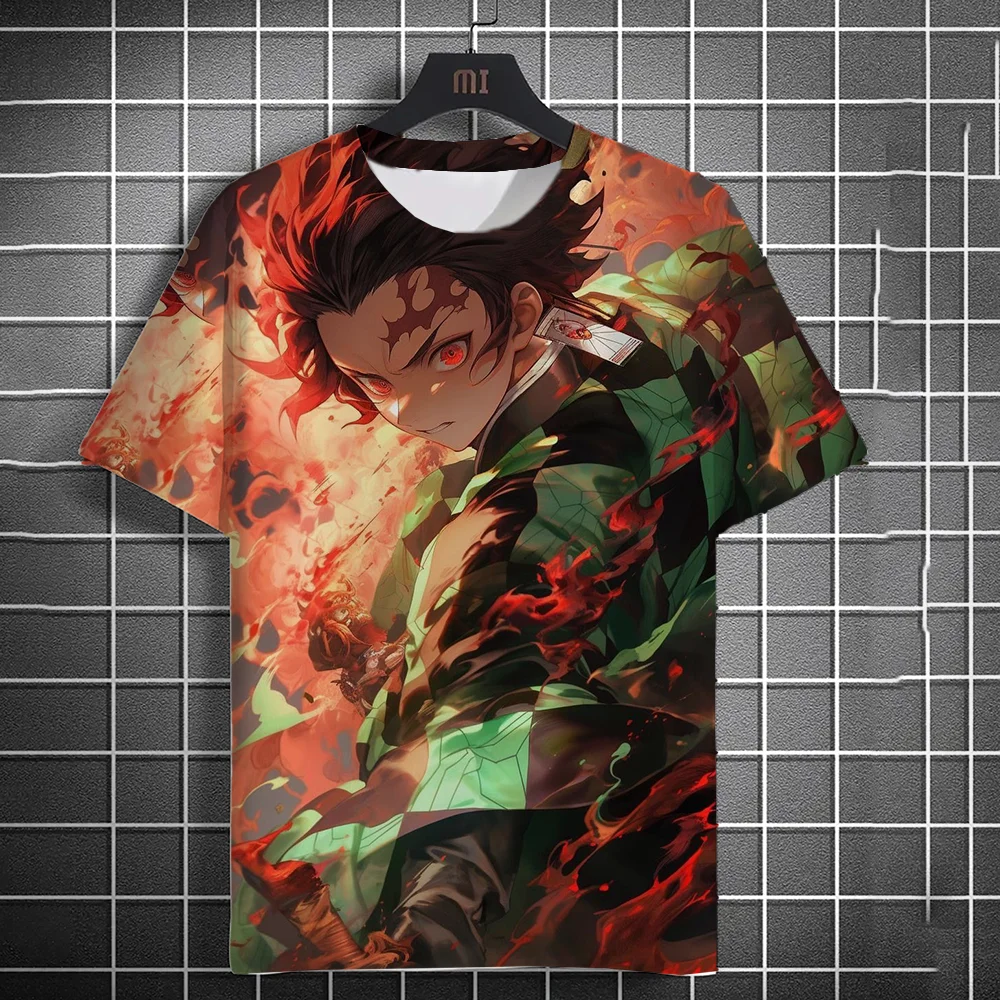 2024 New 3D Men's Anime Printed Fashion Casual Short Sleeve T-shirt Casual Anime Summer Short Sleeve New Casual T-shirt