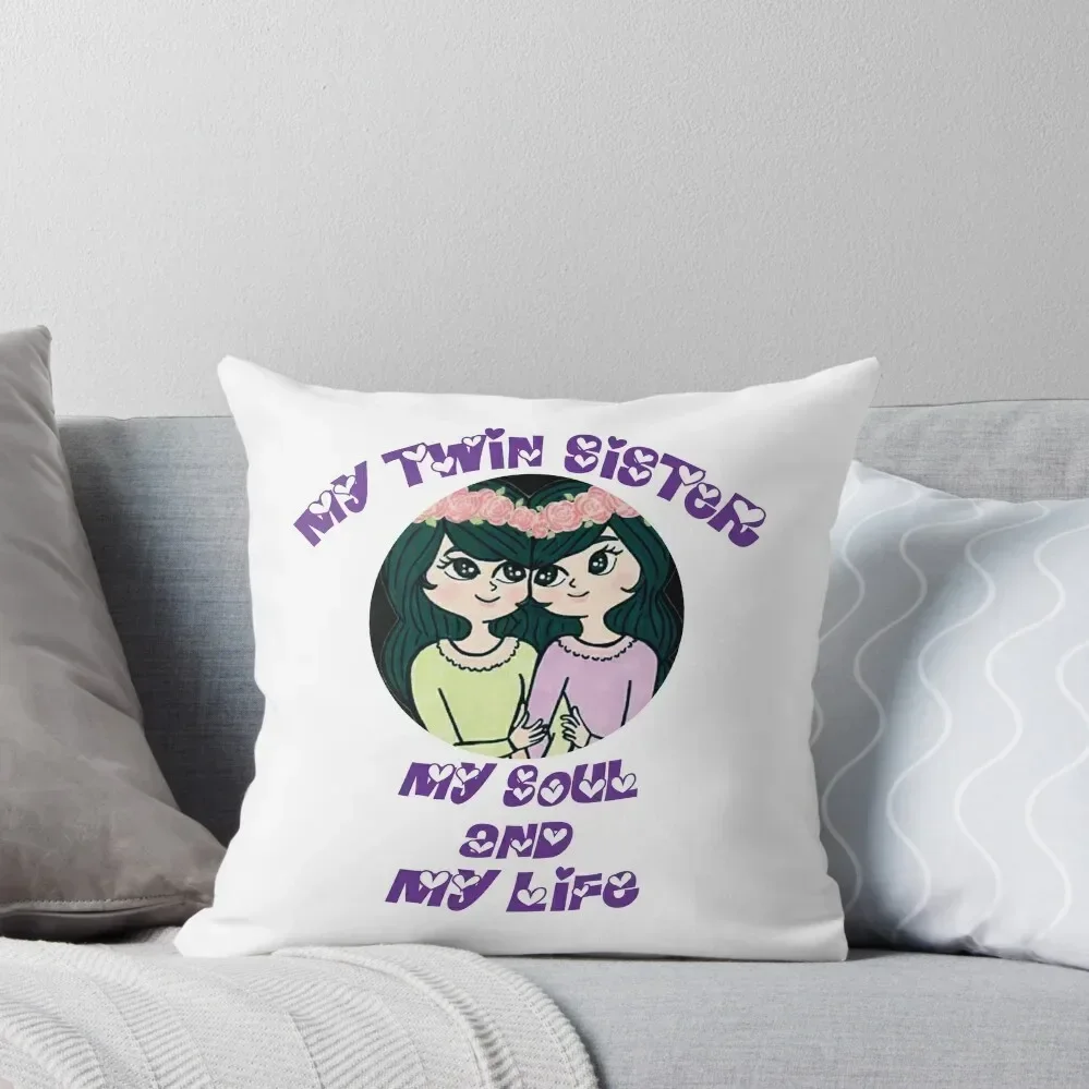 lovely twin sister Throw Pillow anime girl christmas pillowcases pillow