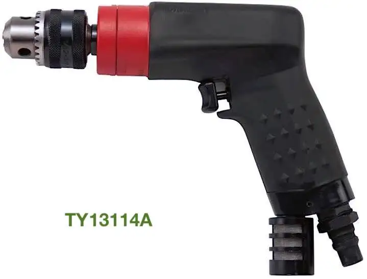 

Промышленная пневматическая дрель-пистолет TY13114A, 1.0 л.с. | 1400 об/мин | Патрон 3/8 дюйма, новая конструкция, идеально подходит для сверления, резьбонарезания и нарезания отверстий под шпильку.