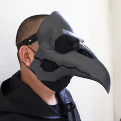 Punk Retro Plague Doctor Plague Crow Beak Mask Halloween Mask Steampunk PVC Beak Mask Role Play Carnival Dress Up Supplies