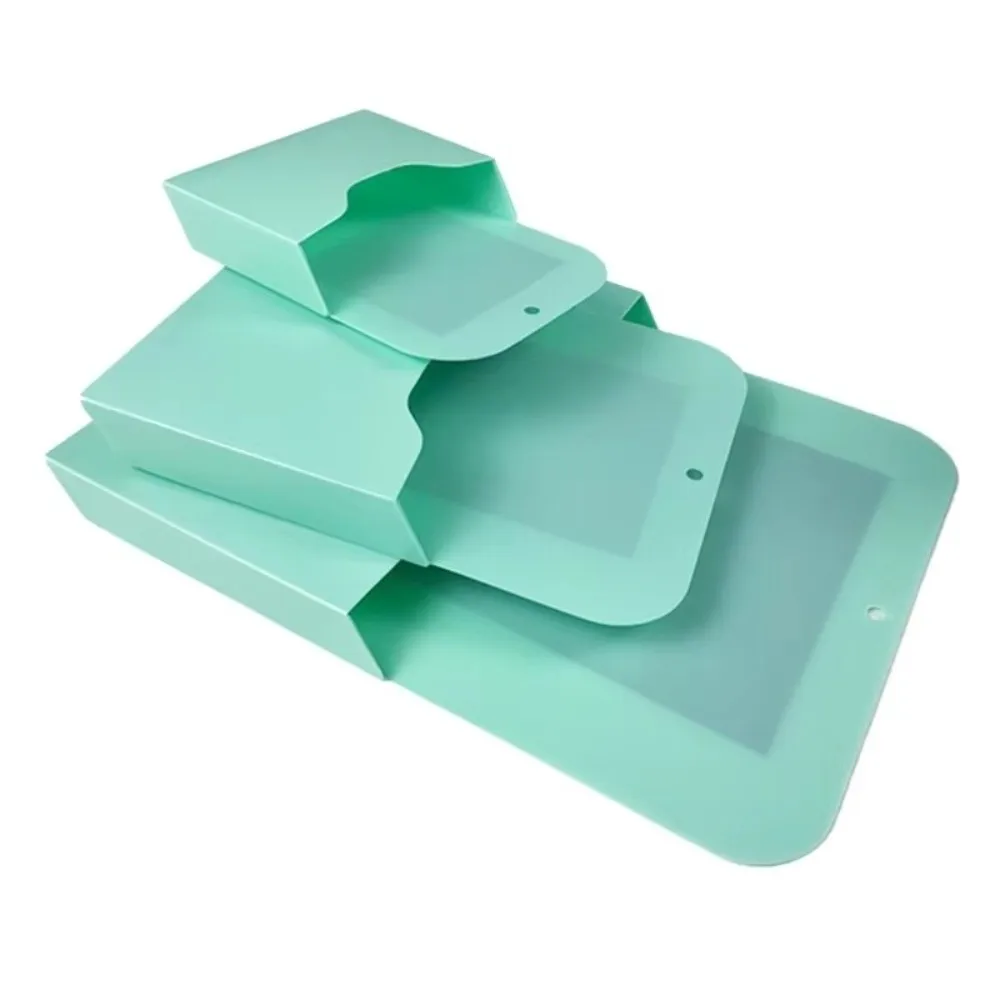 PP Magnetic File Organizer Mint Green Magnetic Mounting Magnetic Storage Box Rounded Corners Hanging Magnetic Tool Organizer